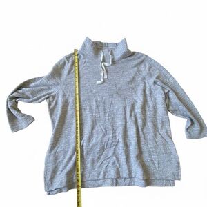 Ava & Viv 4XL Heather Gray Knit Tunic Top Mock Neck Long Sleeve Pullover Plus Sz